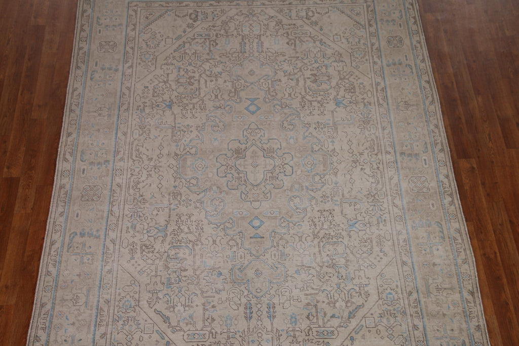 Distressed Muted Tabriz Persian Area Rug 6x9