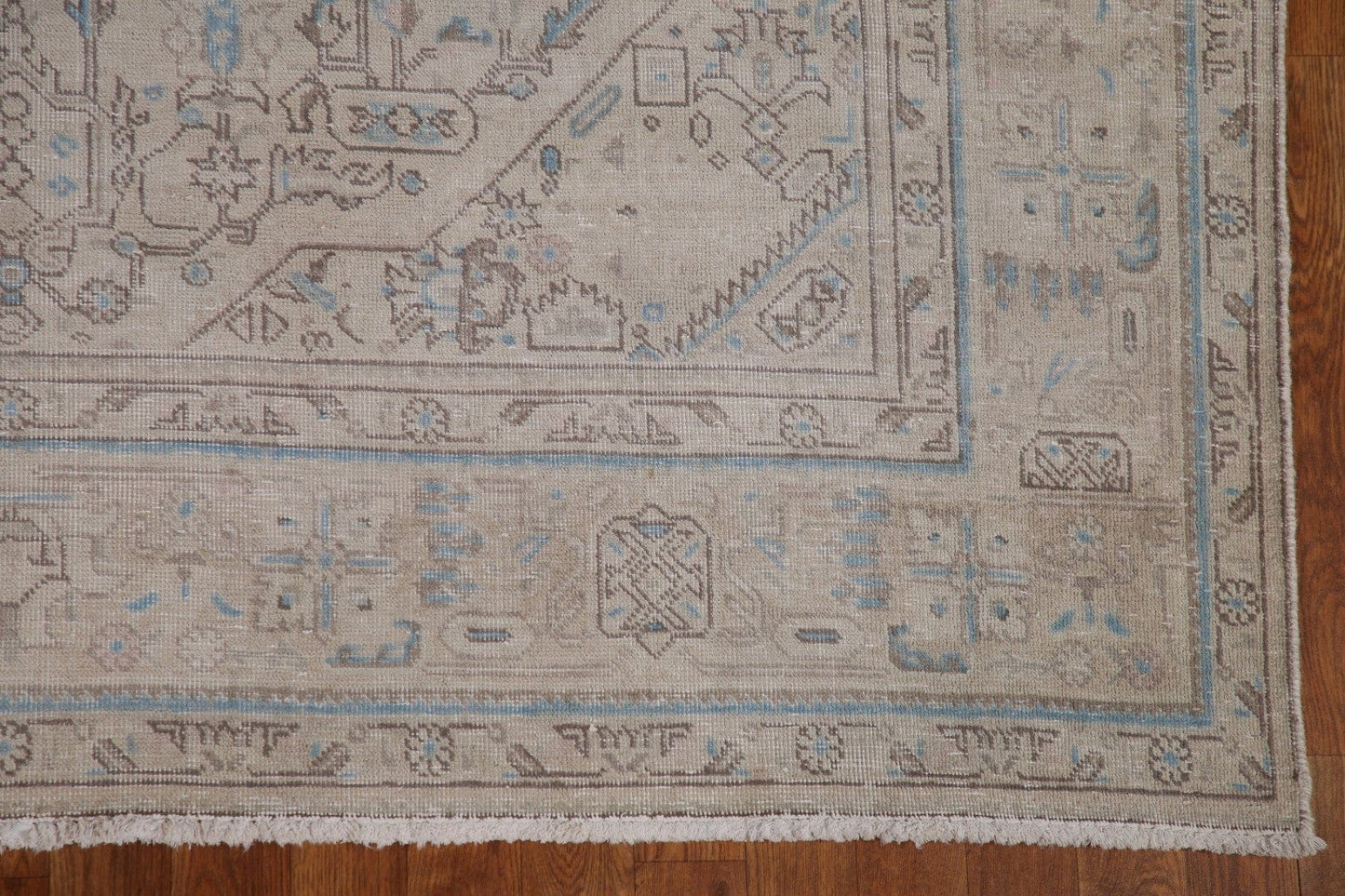 Distressed Muted Tabriz Persian Area Rug 6x9