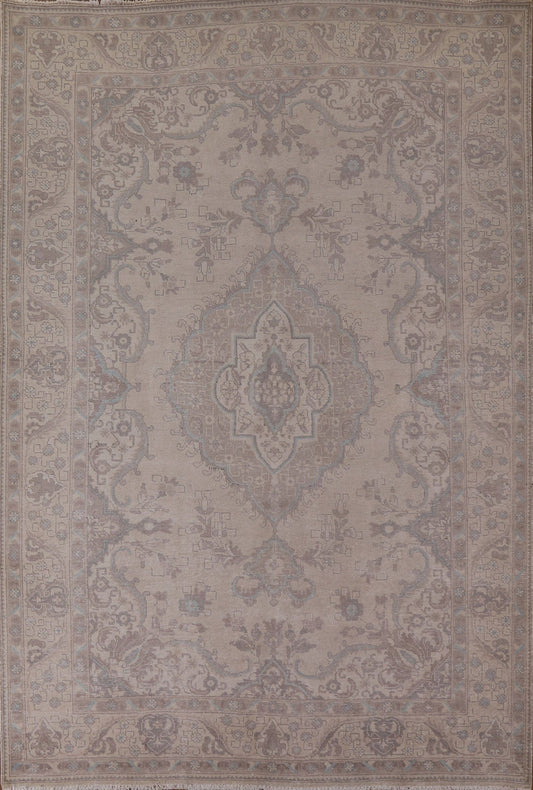 Distressed Tabriz Persian Area Rug 7x10