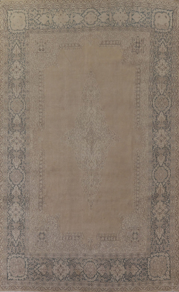 Distressed Kerman Persian Area Rug 8x13