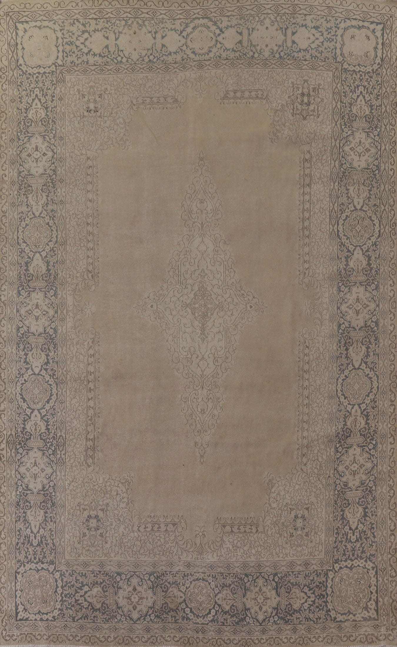 Distressed Kerman Persian Area Rug 8x13