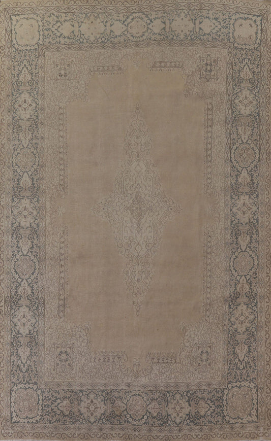 Distressed Kerman Persian Area Rug 8x13