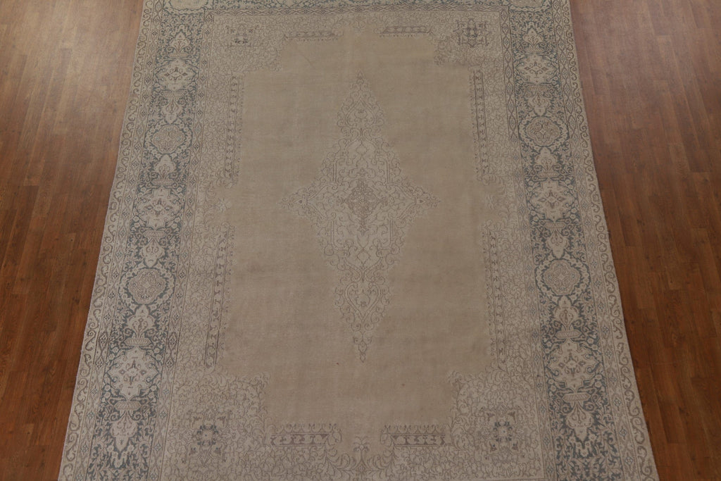 Distressed Kerman Persian Area Rug 8x13