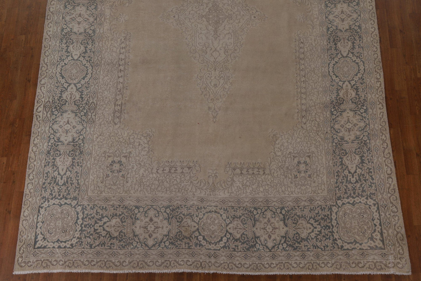 Distressed Kerman Persian Area Rug 8x13