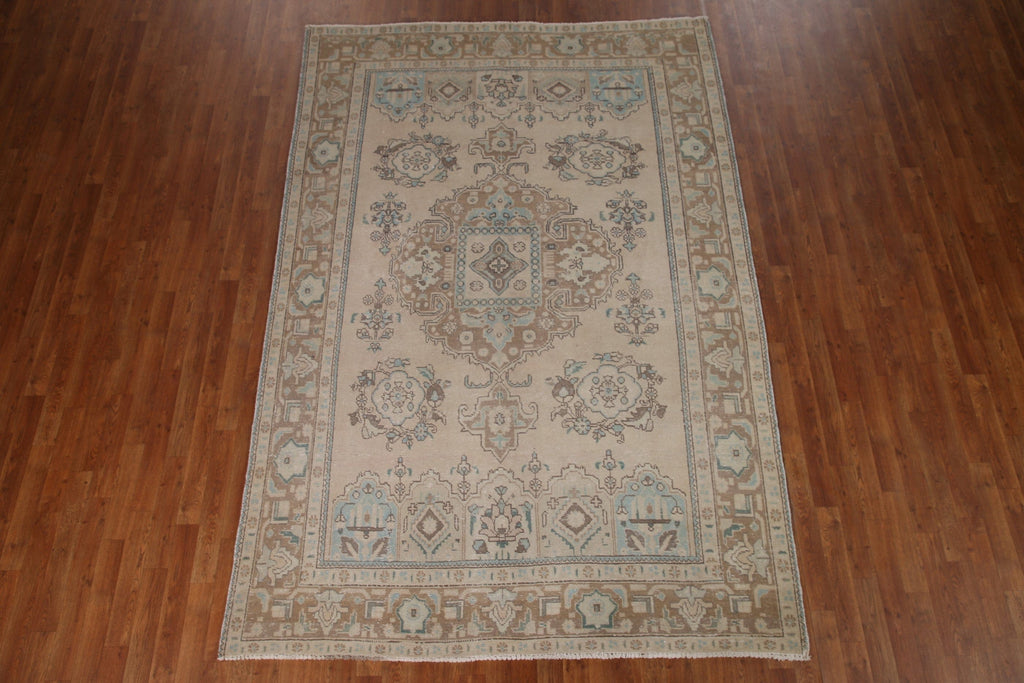 Geometric Tabriz Persian Area Rug 6x9