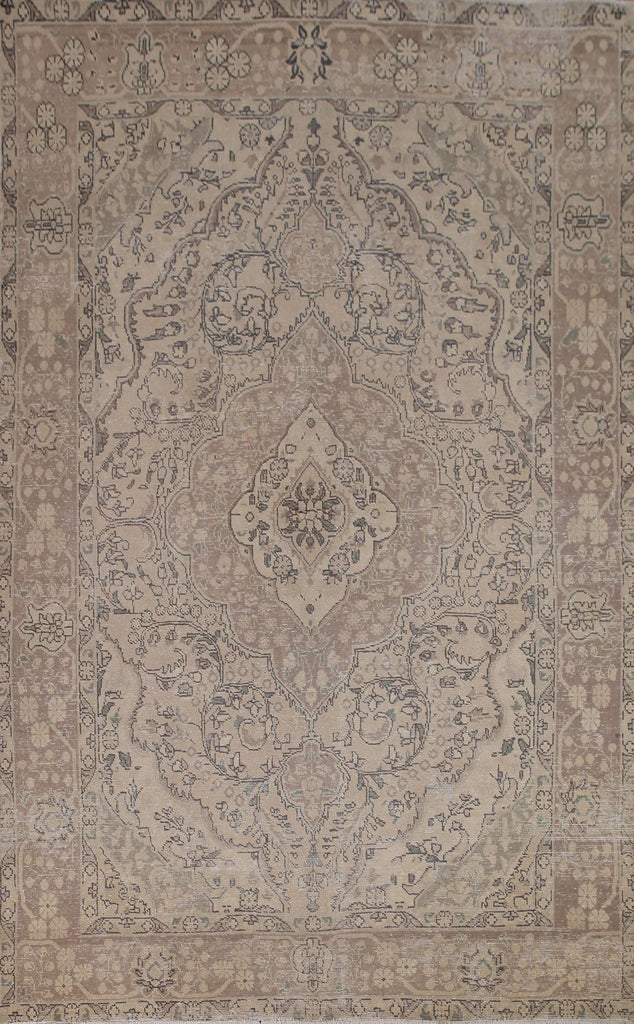 Distressed Tabriz Persian Area Rug 6x9