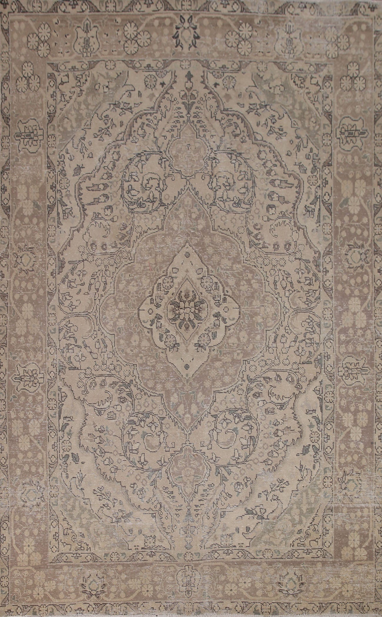 Distressed Tabriz Persian Area Rug 6x9