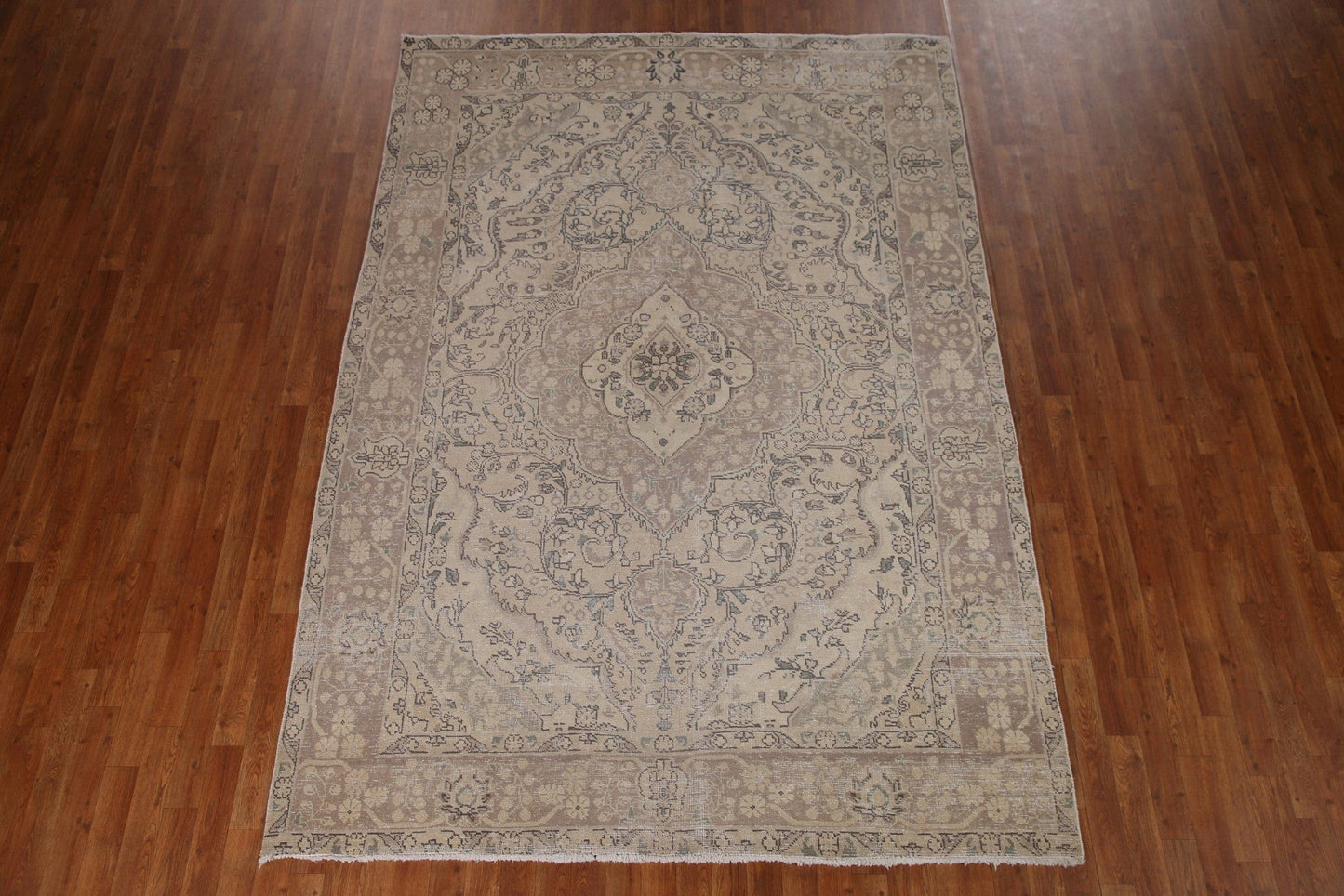 Distressed Tabriz Persian Area Rug 6x9