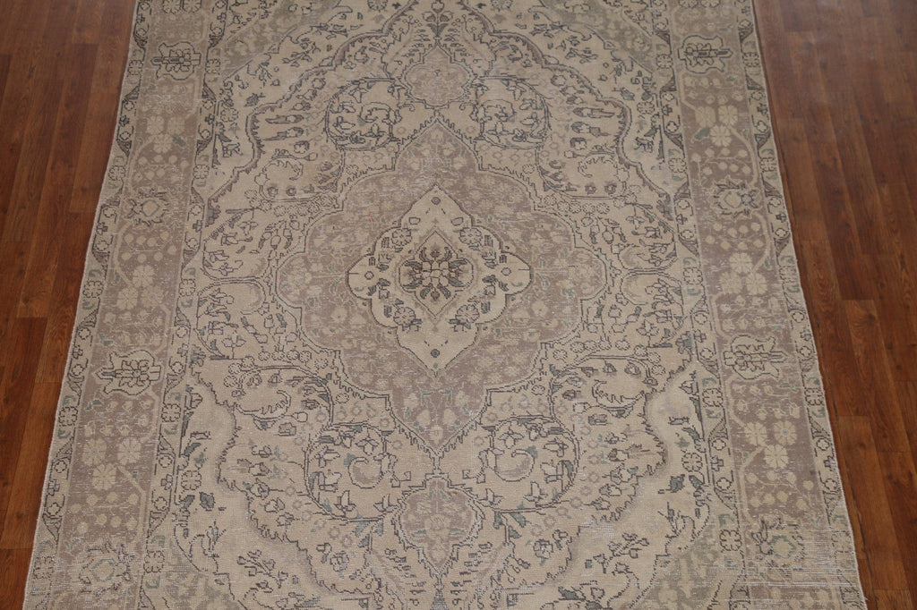 Distressed Tabriz Persian Area Rug 6x9