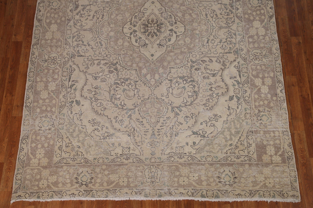 Distressed Tabriz Persian Area Rug 6x9