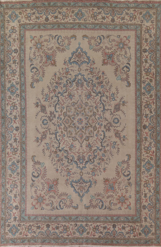 Distressed Tabriz Persian Area Rug 9x13