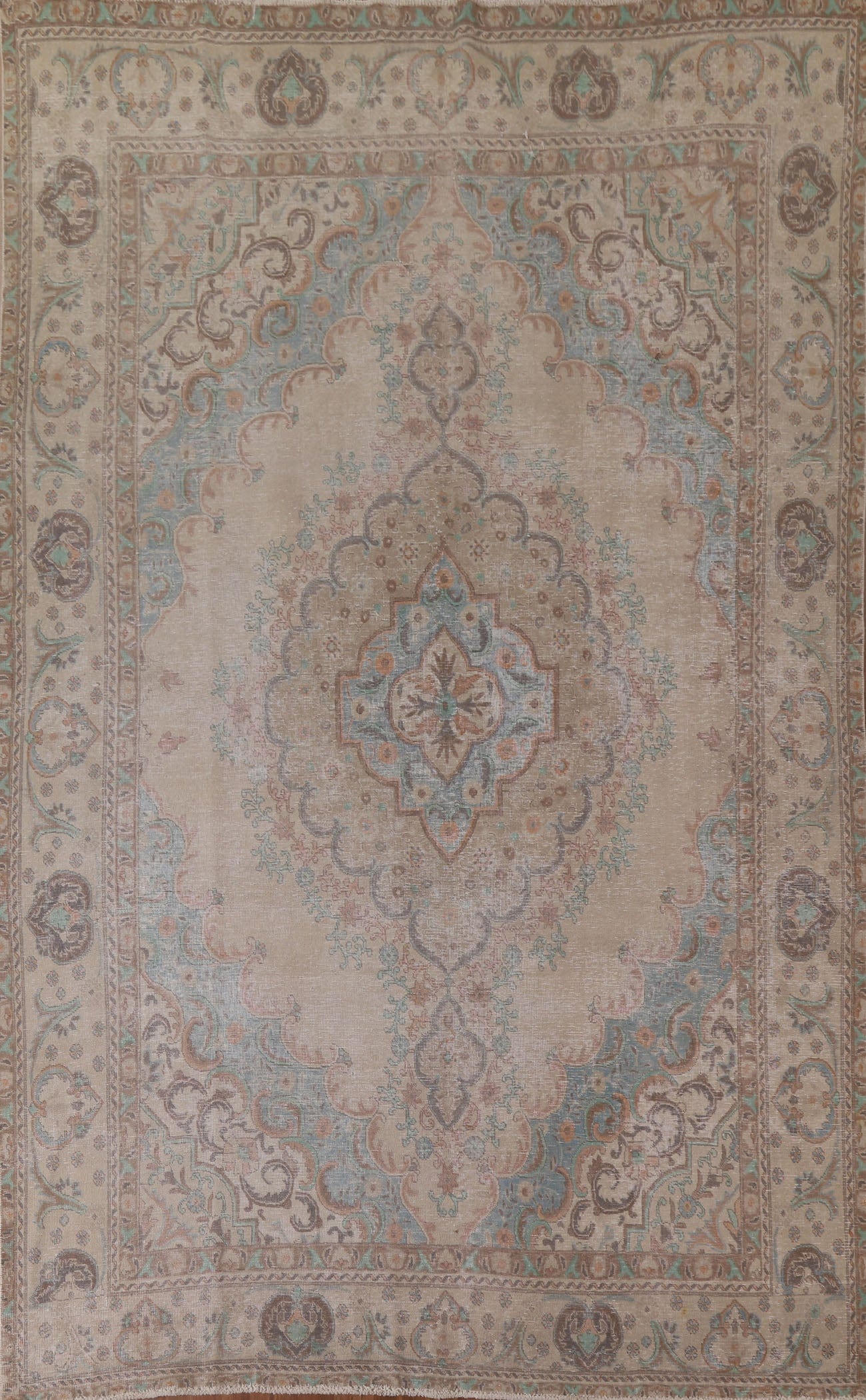 Distressed Tabriz Persian Area Rug 9x13