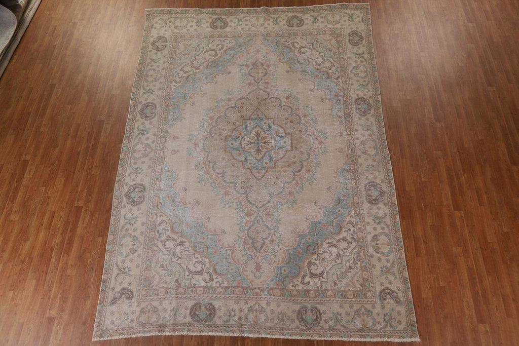 Distressed Tabriz Persian Area Rug 9x13