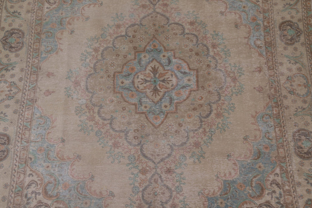 Distressed Tabriz Persian Area Rug 9x13