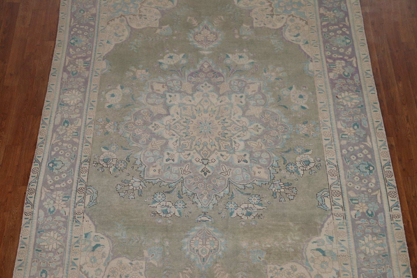 Green Tabriz Persian Area Rug 6x9