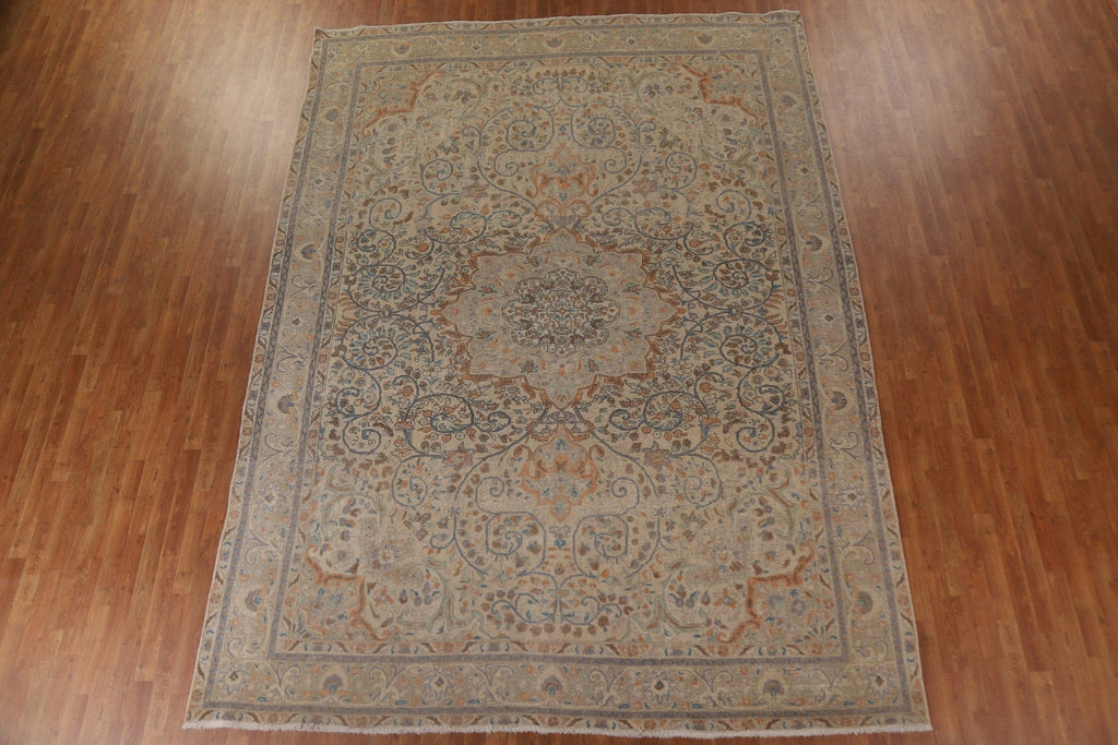 Distressed Tabriz Persian Area Rug 10x13