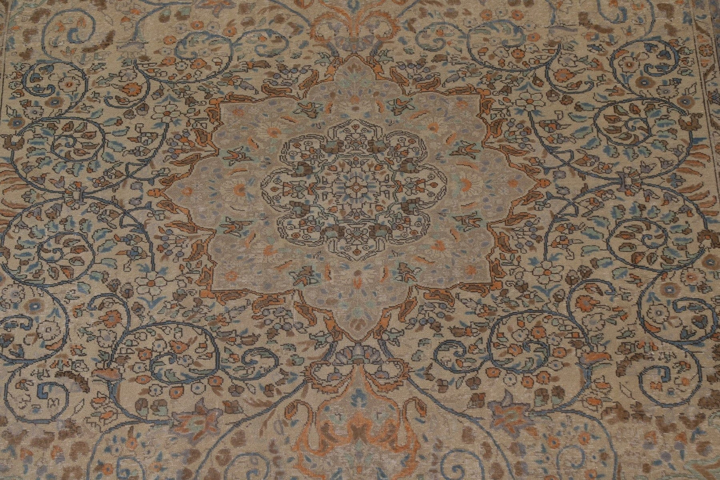 Distressed Tabriz Persian Area Rug 10x13