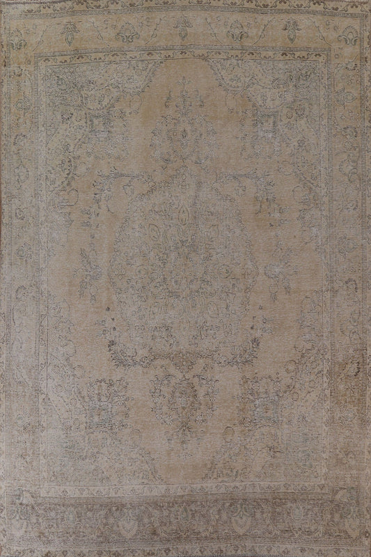 Distressed Tabriz Persian Area Rug 10x12