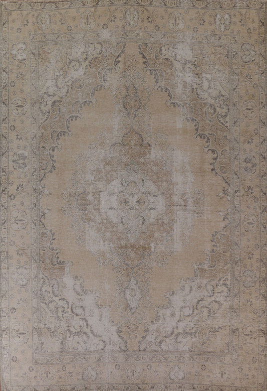 Distressed Tabriz Persian Area Rug 10x12