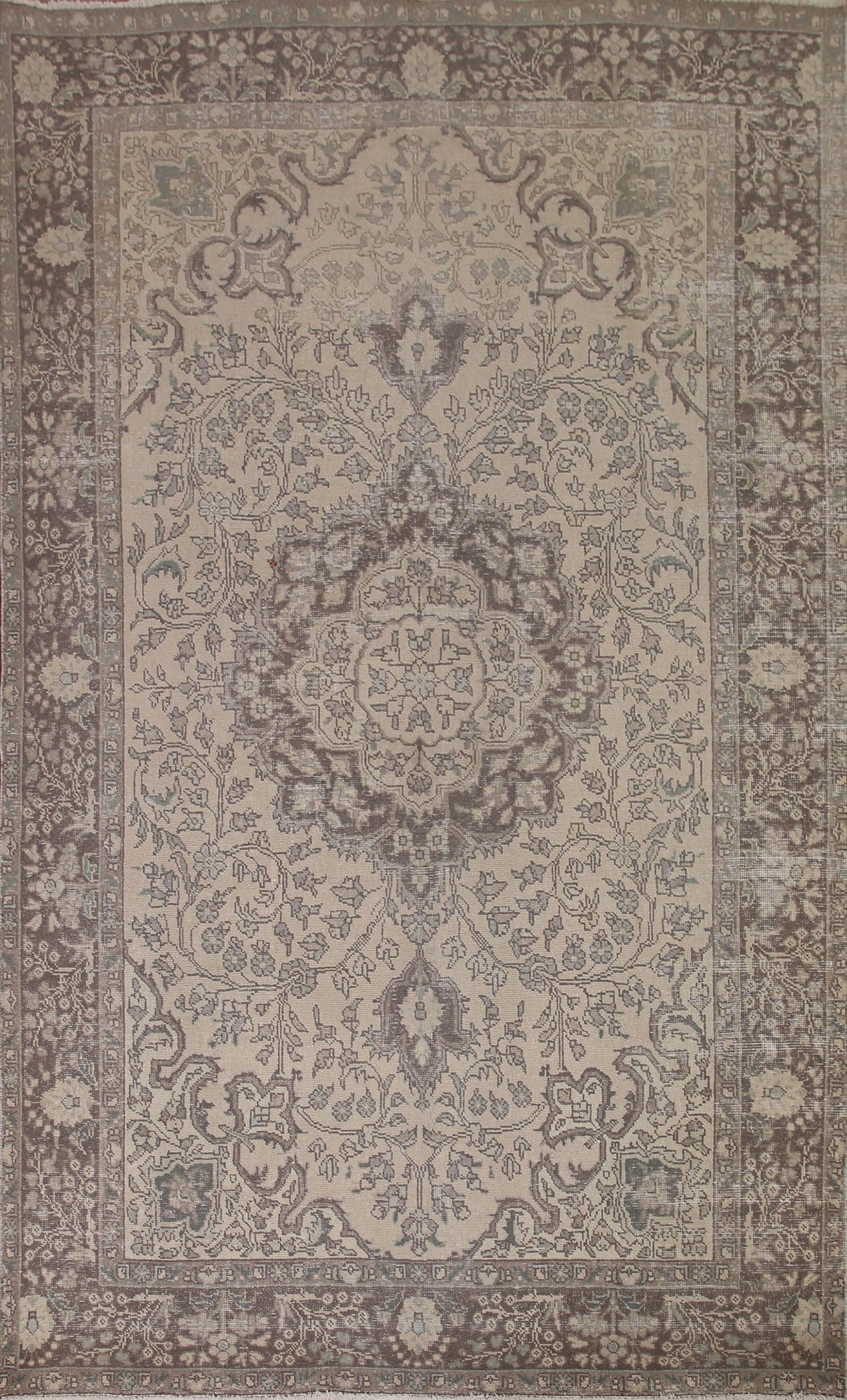 Distressed Tabriz Persian Area Rug 7x10