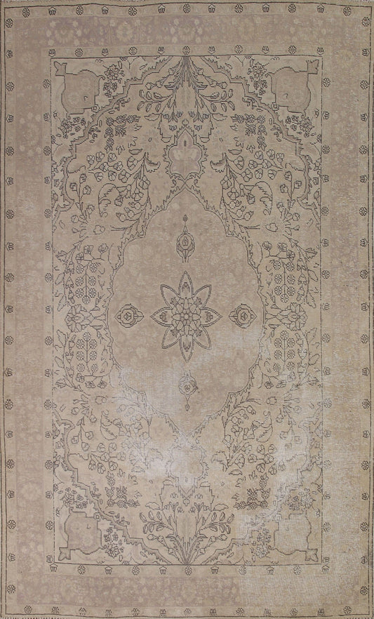 Distressed Tabriz Persian Area Rug 6x10