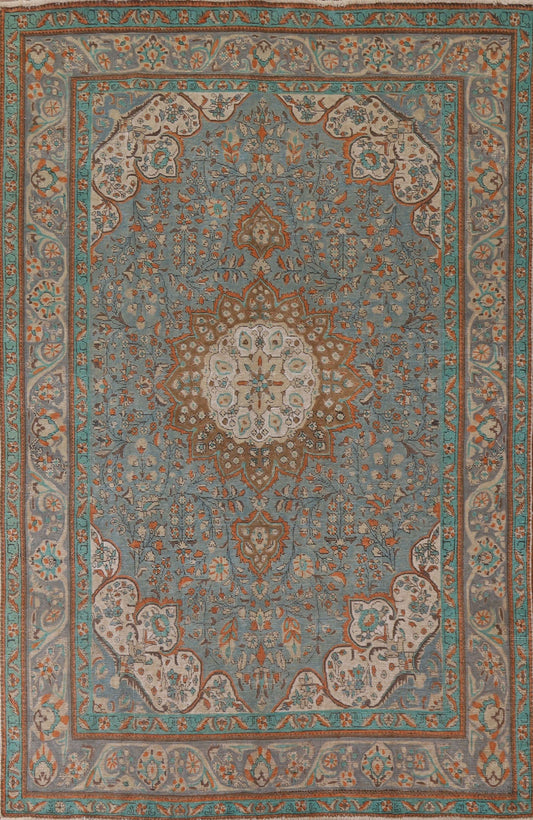 Geometric Tabriz Persian Area Rug 7x10