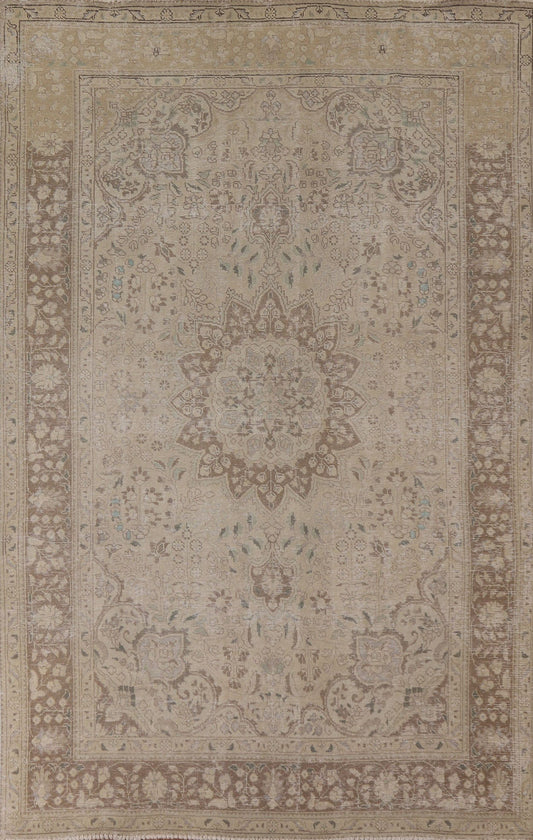 Distressed Tabriz Persian Area Rug 6x10