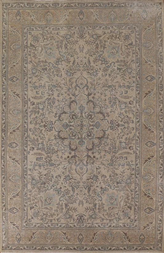 Distressed Tabriz Persian Area Rug 7x10