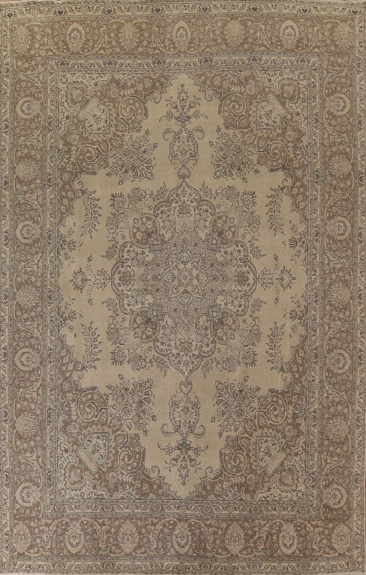 Distressed Tabriz Persian Area Rug 9x13