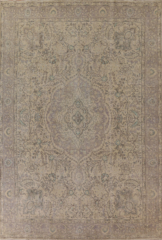 Distressed Tabriz Persian Area Rug 10x12