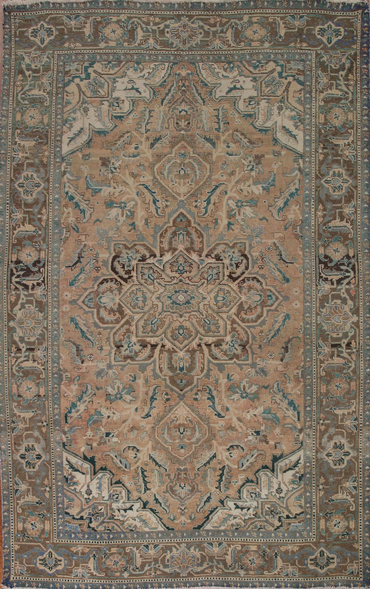 Vintage Heriz Persian Area Rug 7x10