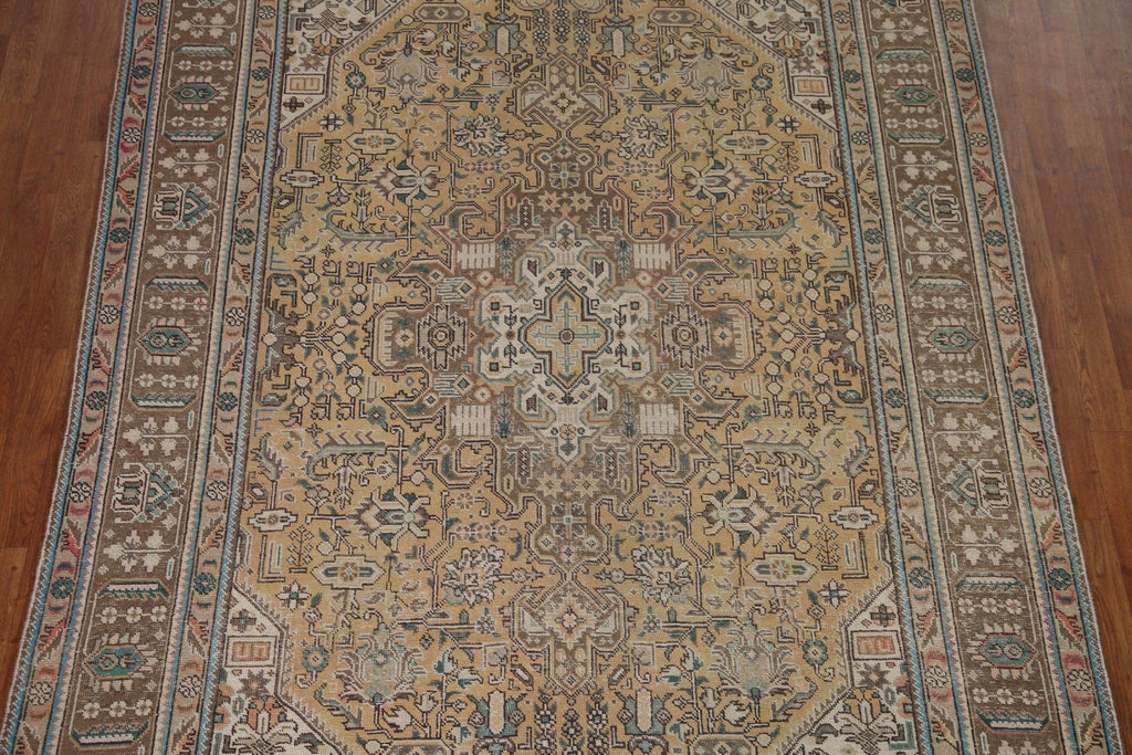 Distressed Tabriz Persian Area Rug 7x10