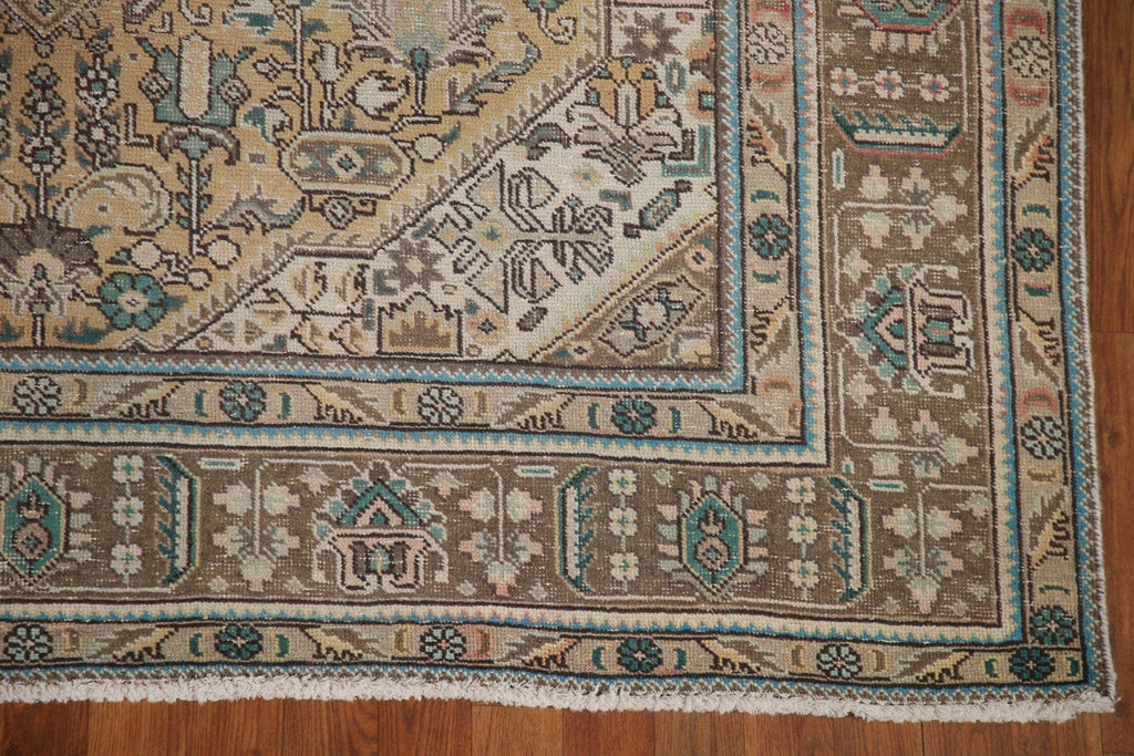 Distressed Tabriz Persian Area Rug 7x10