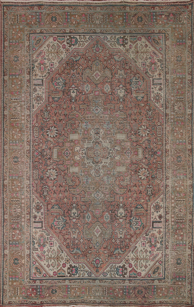 Geometric Tabriz Persian Area Rug 7x10