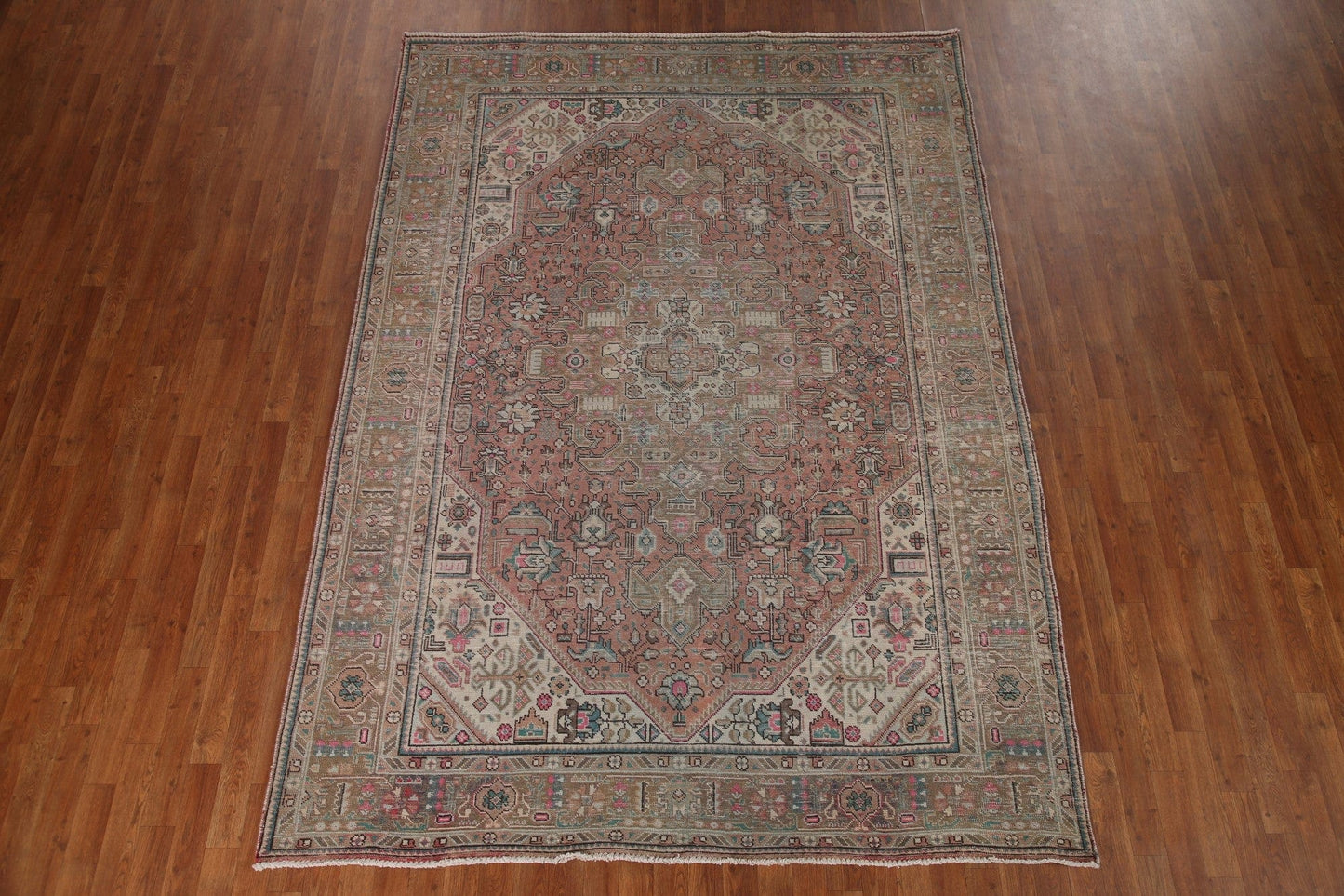 Geometric Tabriz Persian Area Rug 7x10