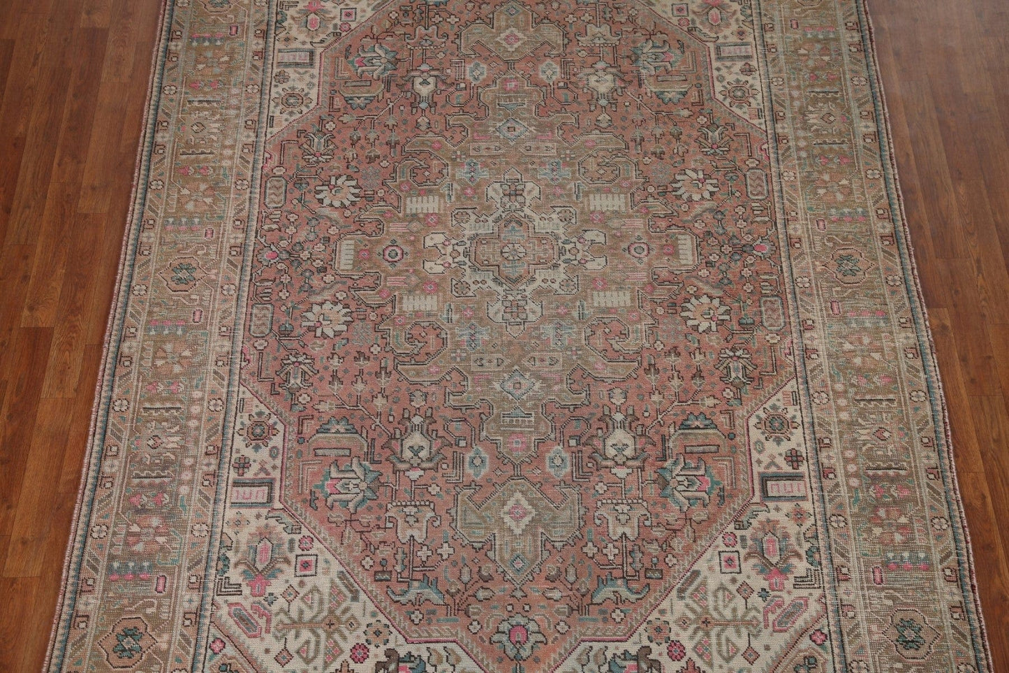 Geometric Tabriz Persian Area Rug 7x10