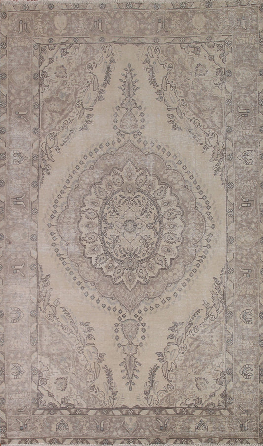 Distressed Tabriz Persian Area Rug 6x10