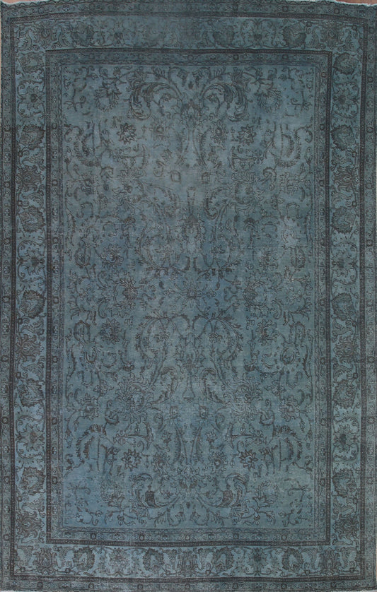 Handmade Blue Tabriz Persian Area Rug 9x13