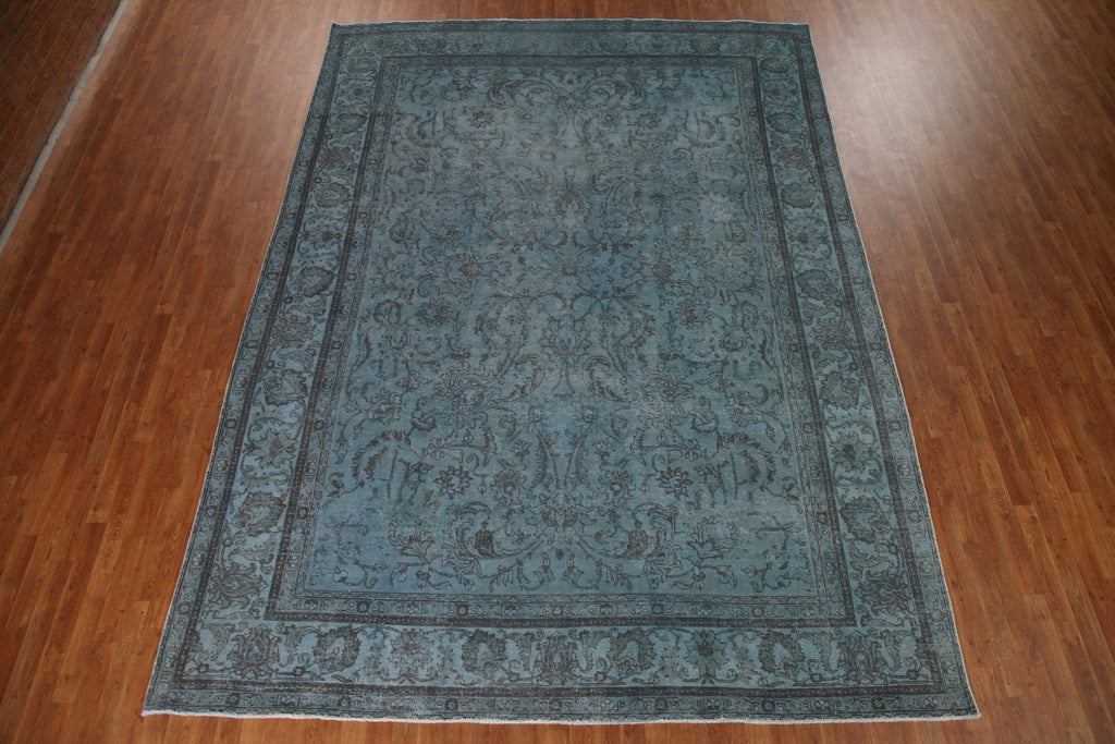 Handmade Blue Tabriz Persian Area Rug 9x13