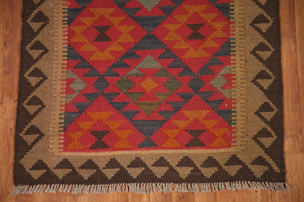 Reversible Wool Kilim Area Rug 3x5