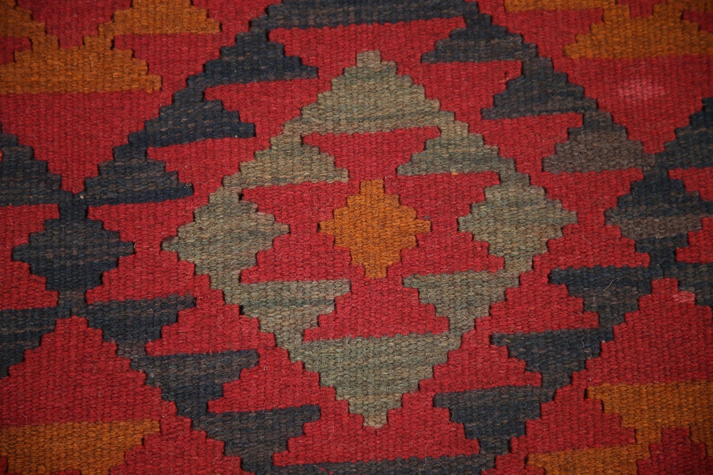 Reversible Wool Kilim Area Rug 3x5