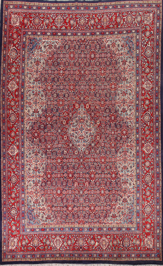 Geometric Sarouk Persian Area Rug 9x13