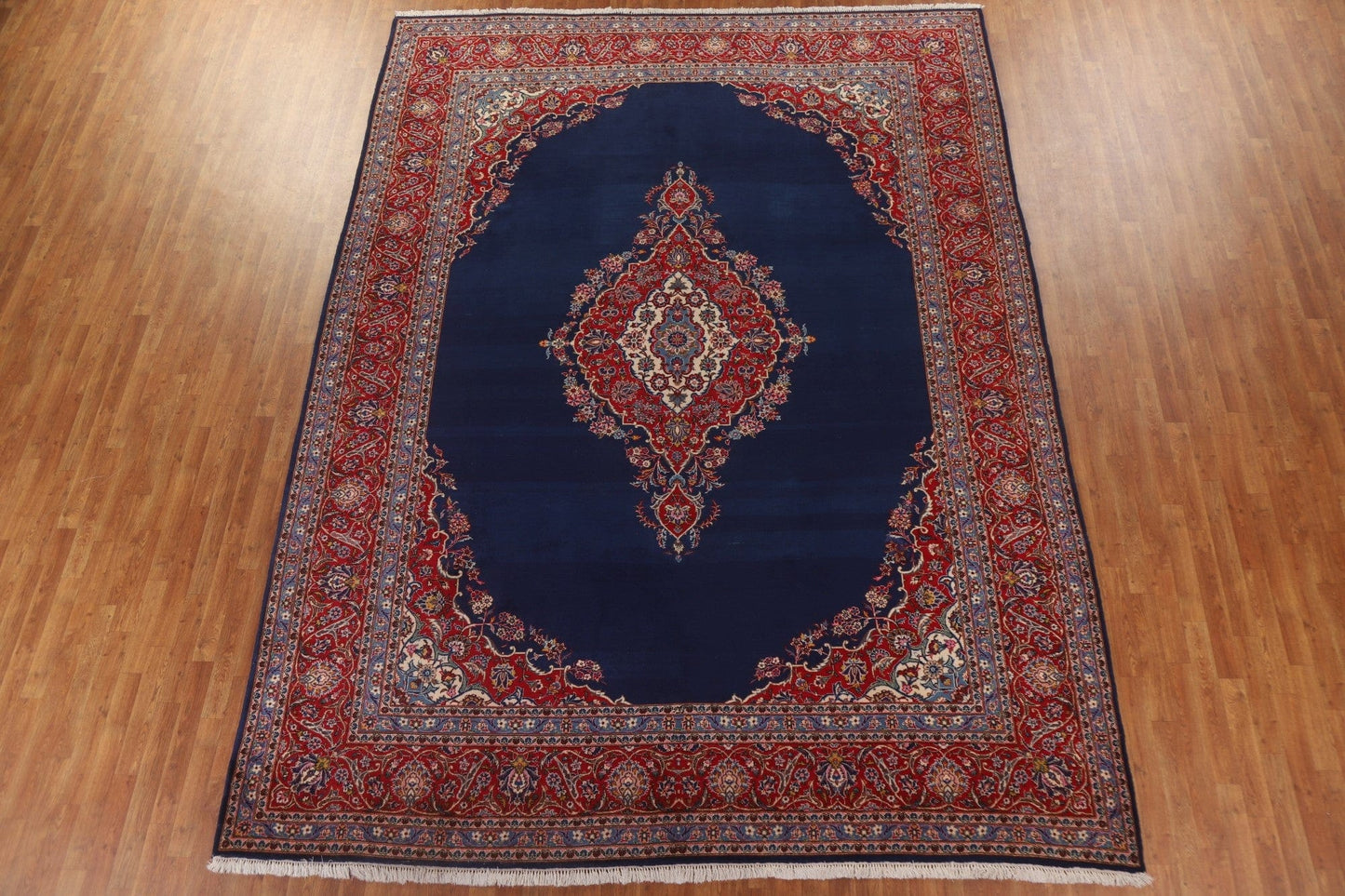 Navy Blue Kashan Persian Area Rug 10x13