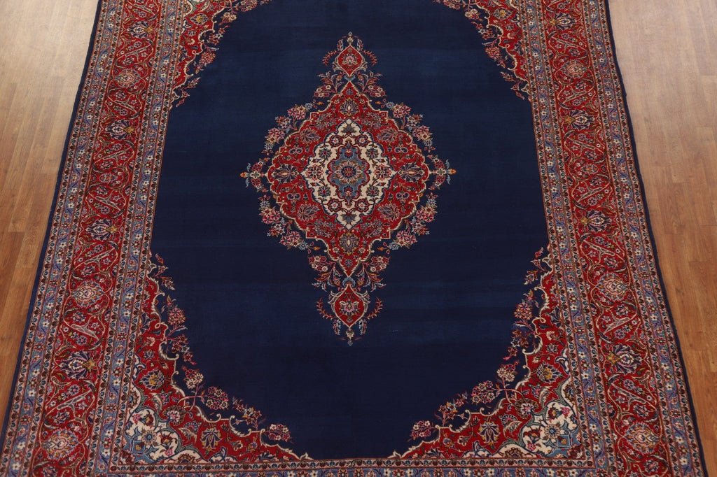 Navy Blue Kashan Persian Area Rug 10x13