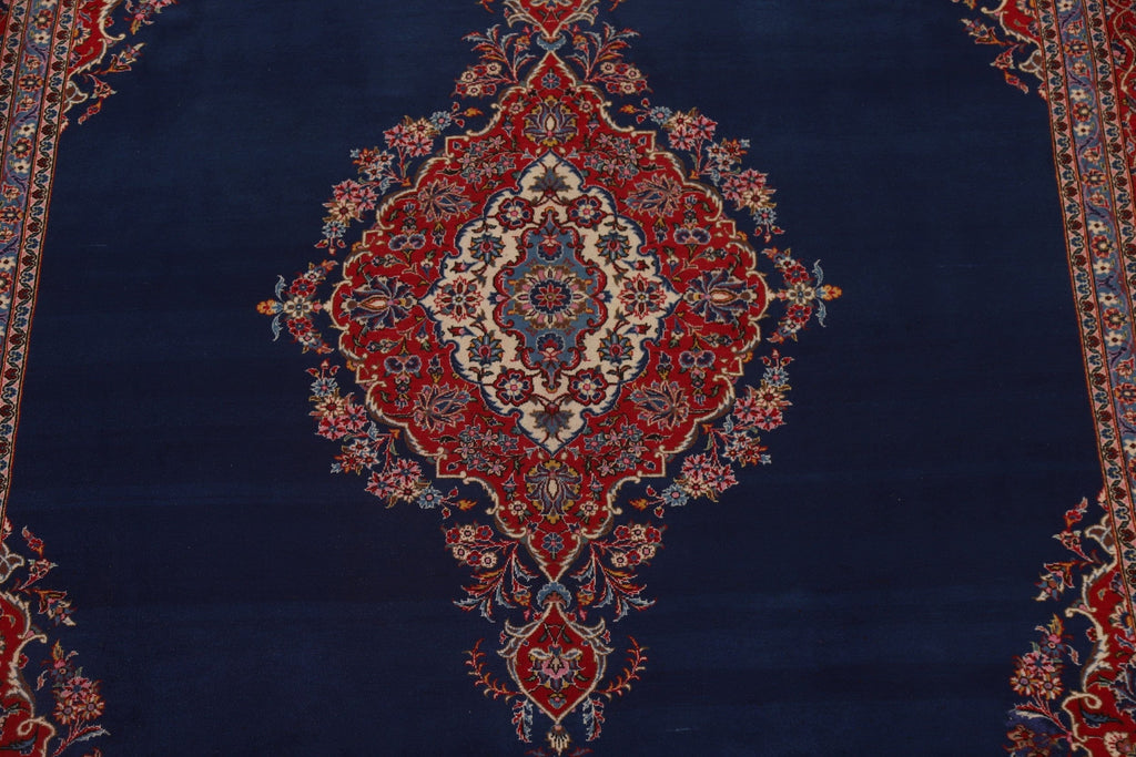 Navy Blue Kashan Persian Area Rug 10x13