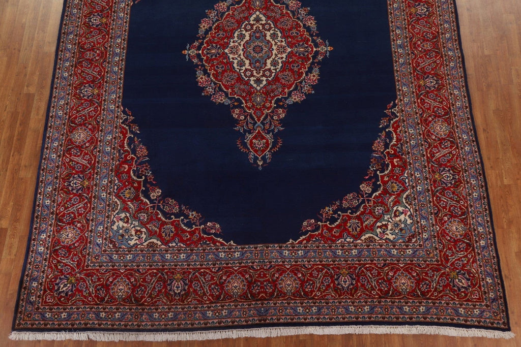 Navy Blue Kashan Persian Area Rug 10x13