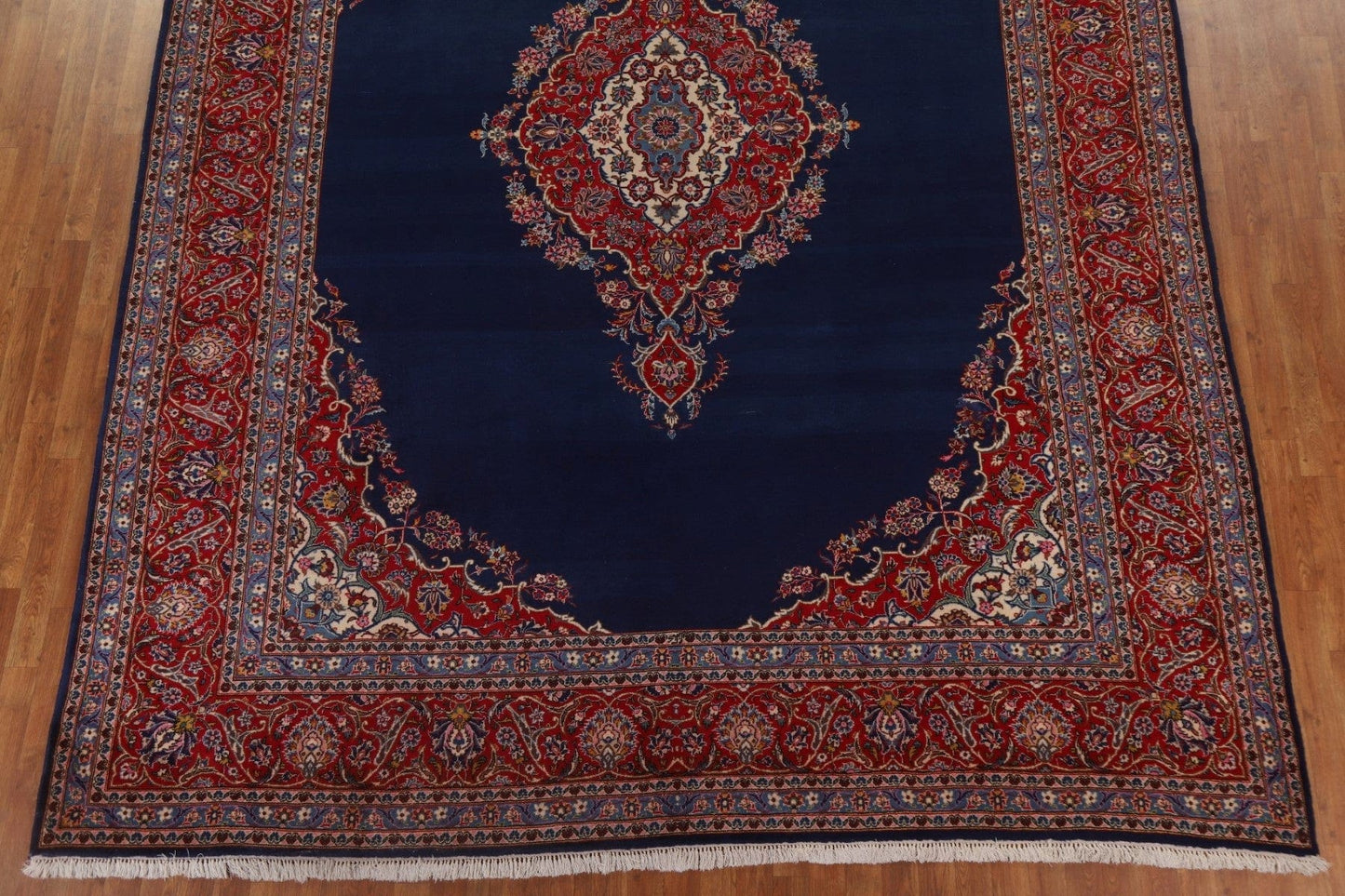 Navy Blue Kashan Persian Area Rug 10x13