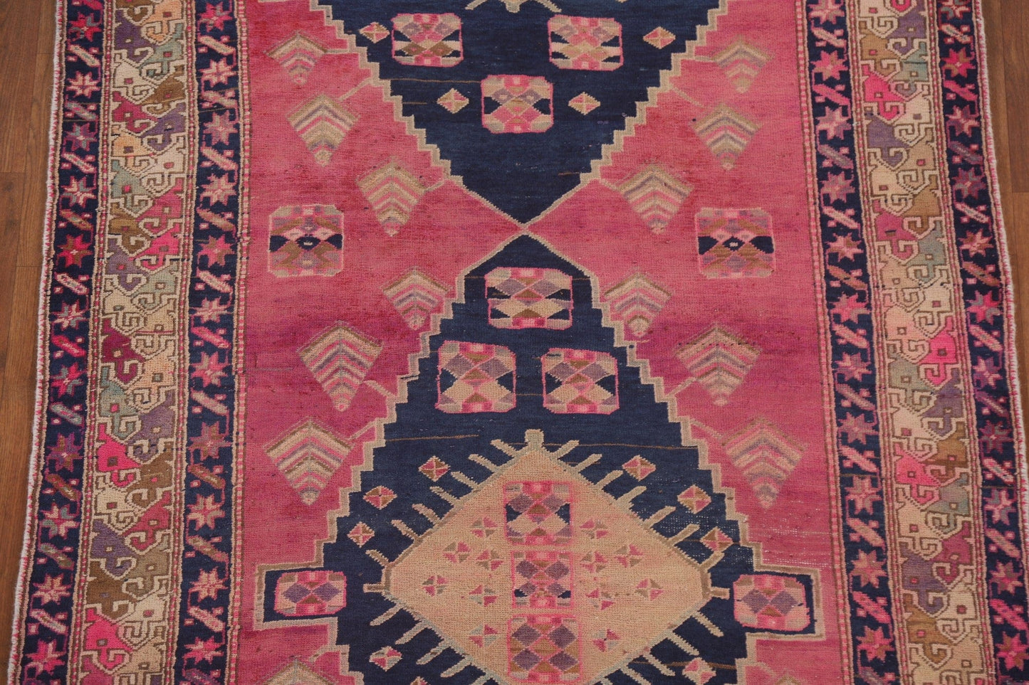 Pink Ardebil Persian Runner Rug 4x10