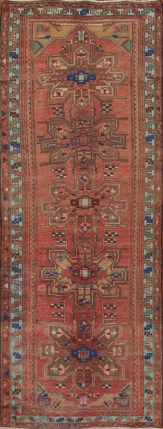 Vegetable Dye Heriz Persian Runner Rug 4x10