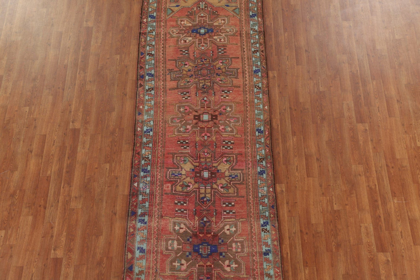 Vegetable Dye Heriz Persian Runner Rug 4x10